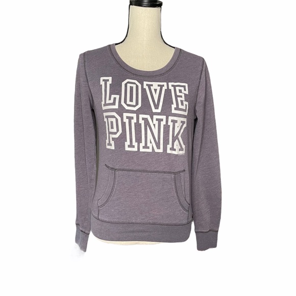 PINK Victoria's Secret Tops - PINK Victoria’s Secret Love Pink Logo Crewneck